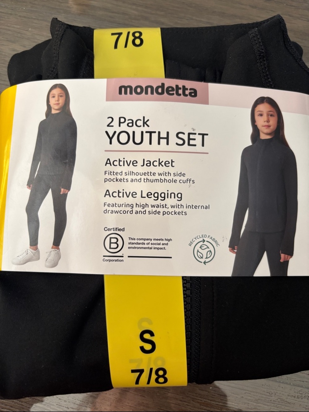Mondetta Black Youth Active Legging - Pack of 2 Active Jacket and Active Legging